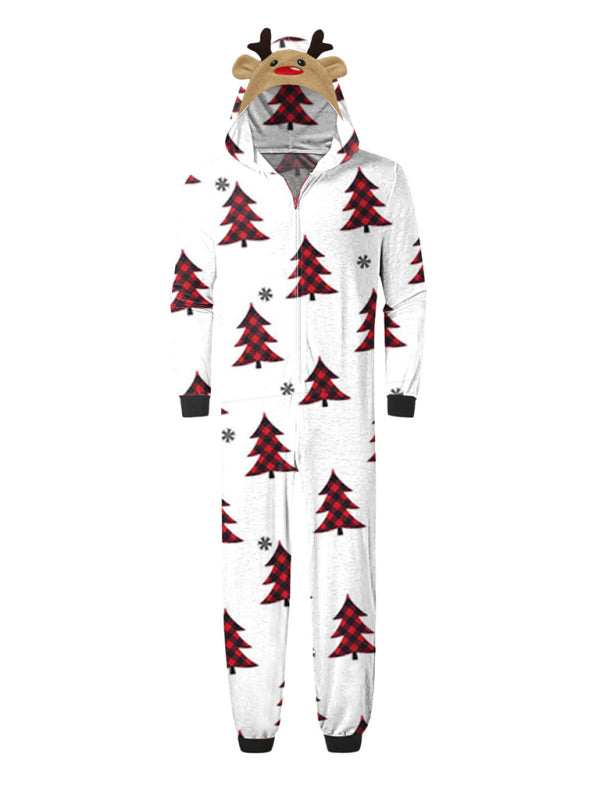 Family Christmas Snowflake Reindeer Hooded Onesie Shello's Creative Boutique