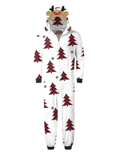 Family Christmas Snowflake Reindeer Hooded Onesie - Shello's Creative Boutique
