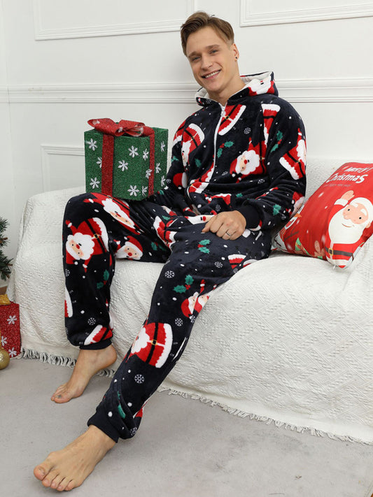 Santa Print Christmas Onesie Pajamas Set Shello's Creative Boutique