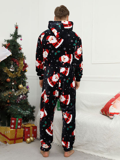Santa Print Christmas Onesie Pajamas Set Shello's Creative Boutique