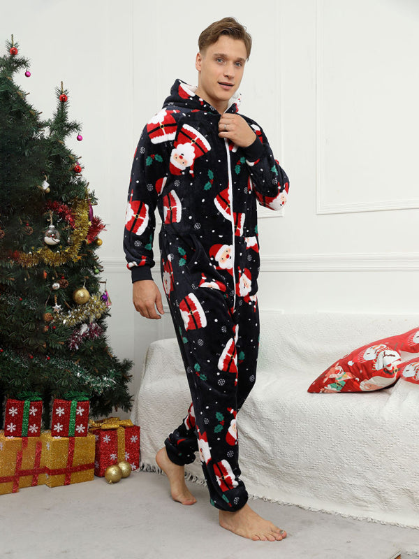 Santa Print Christmas Onesie Pajamas Set Shello's Creative Boutique