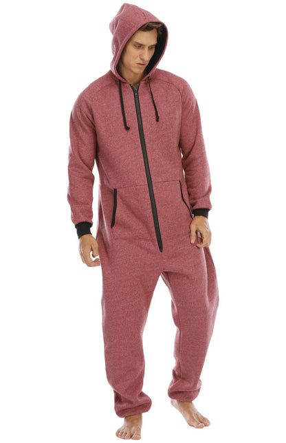 Men's Thickened Sweater Fleece Jumpsuit Pajamas Homewear Casual Suits Shello's Creative Boutique