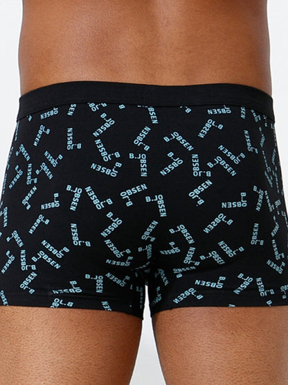 Men's Mid Waist Cotton Breathable Print Boxer Briefs Shello Creative Boutique