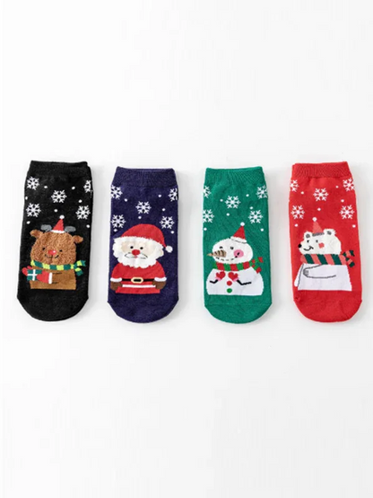Women's Festive Knit Holiday Pattern Socks - Shello's Creative Boutique