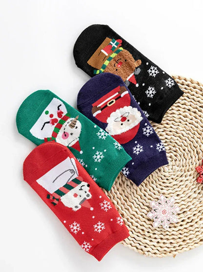 Women's Festive Knit Holiday Pattern Socks - Shello's Creative Boutique