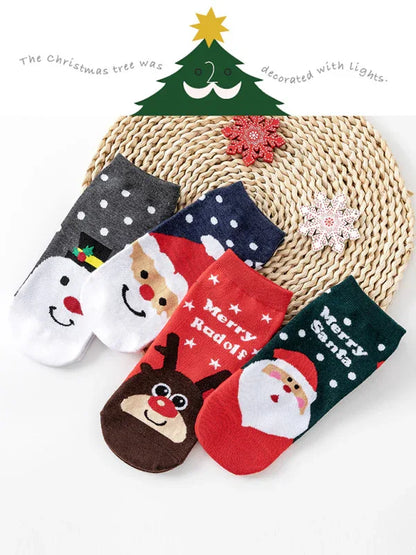 Women's Festive Knit Holiday Pattern Socks - Shello's Creative Boutique