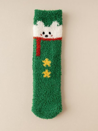 Christmas Coral Fleece Warm Sleep Socks Shello's Creative Boutique