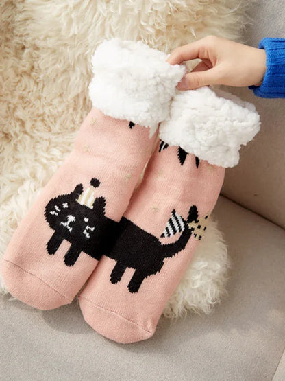 Women's Festive Knit Patterned Soft Socks - Shello's Creative Boutique