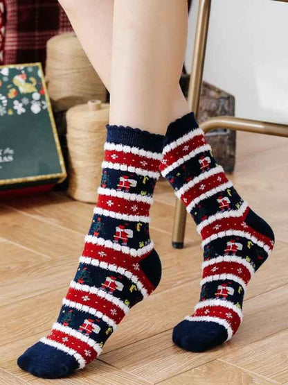 Women's Christmas Flower Socks for Festive Style - Shello's Creative Boutique