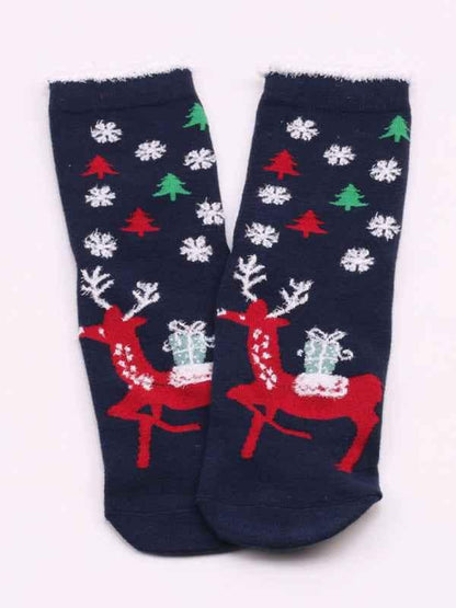 Women's Christmas Flower Socks for Festive Style - Shello's Creative Boutique