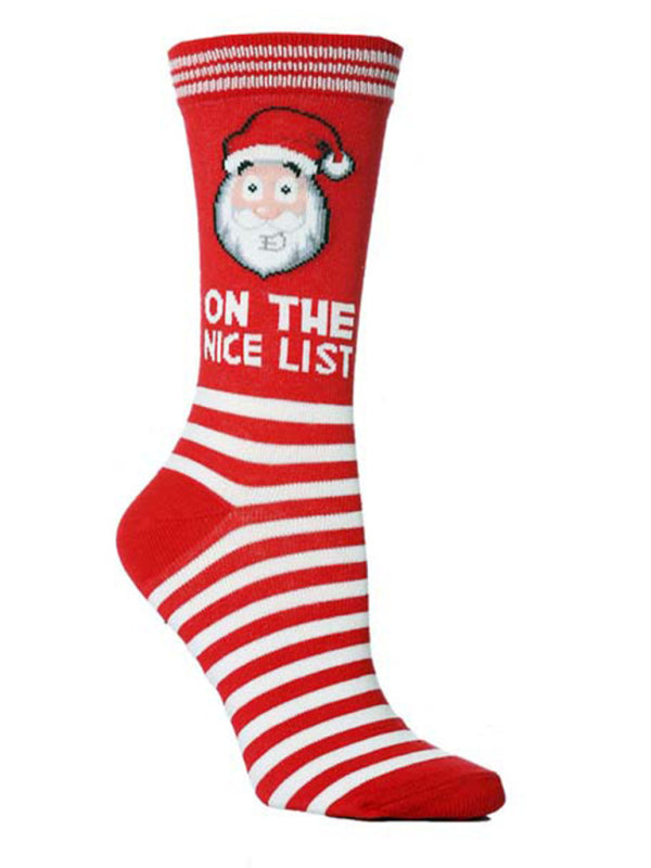 Holiday Striped Knit Women's Cotton Socks Shello's Creative Boutique