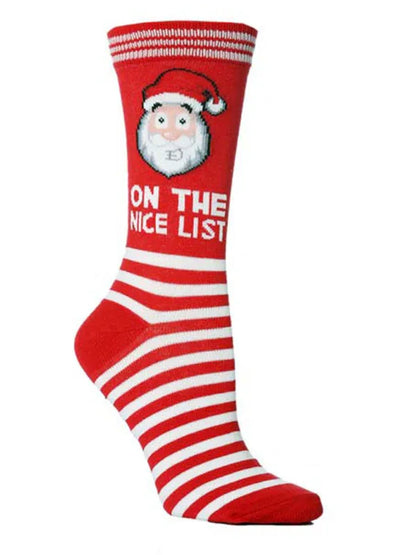 Holiday Striped Knit Women's Cotton Socks - Shello's Creative Boutique