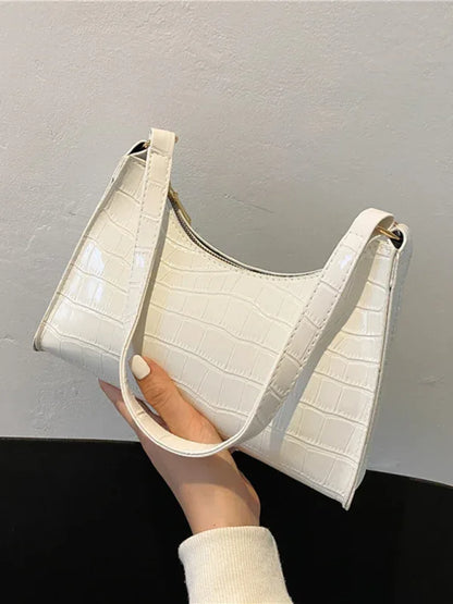 New Fashion Embossed Hand Bag Temperament Stone Pattern Shoulder Bag - Shello's Creative Boutique