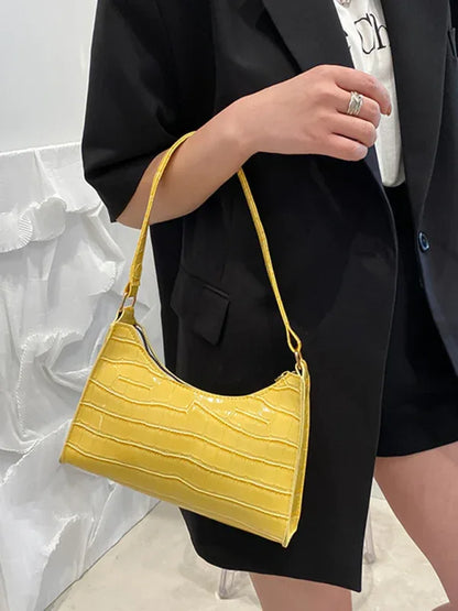 New Fashion Embossed Hand Bag Temperament Stone Pattern Shoulder Bag - Shello's Creative Boutique