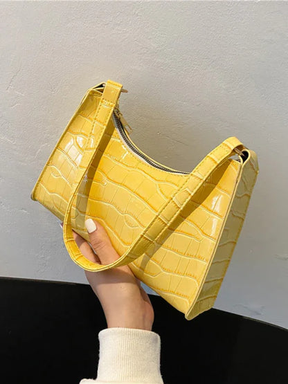 New Fashion Embossed Hand Bag Temperament Stone Pattern Shoulder Bag - Shello's Creative Boutique