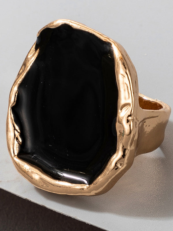 Temperament alloy irregular gold edging ring retro personality all-match hand jewelry Shello's Creative Boutique