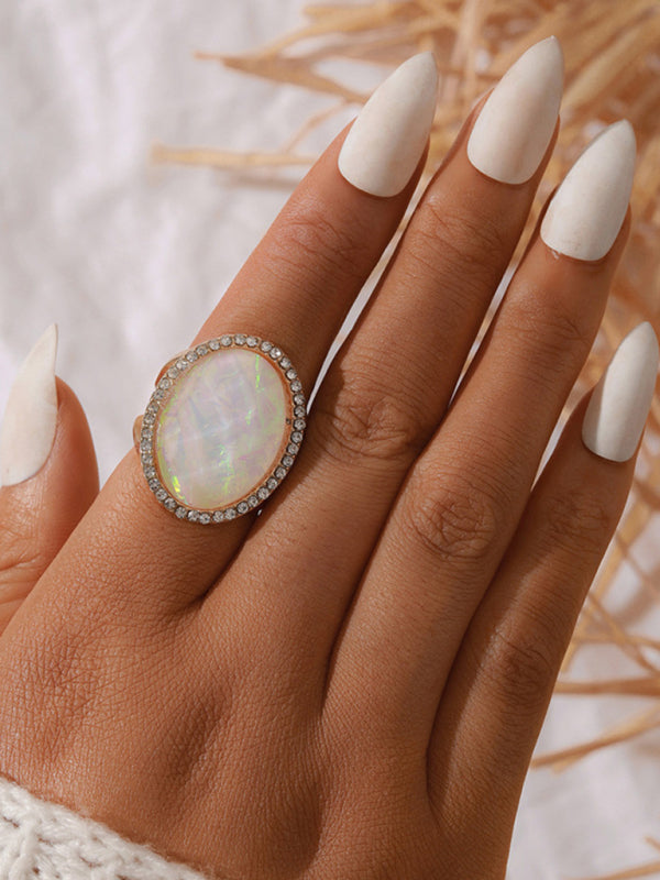 Temperament alloy irregular gold edging ring retro personality all-match hand jewelry Shello's Creative Boutique