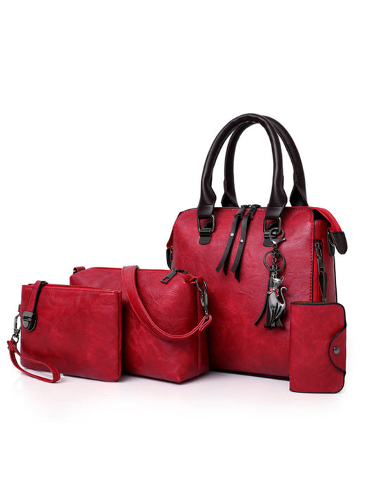 New Fashion Messenger Bag Four-Piece Set Retro Mother-in-Chief Handbag Shello's Creative Boutique