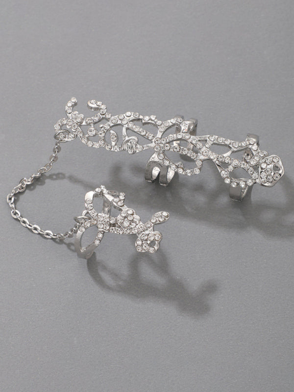 Exaggerated personality ring flower chain temperament fashion hollow carved with ring jewelry Shello's Creative Boutique