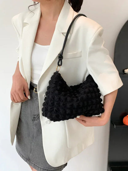 Women New Soft Square Underarm Bag - Simple Solid Color Handbag - Shello's Creative Boutique