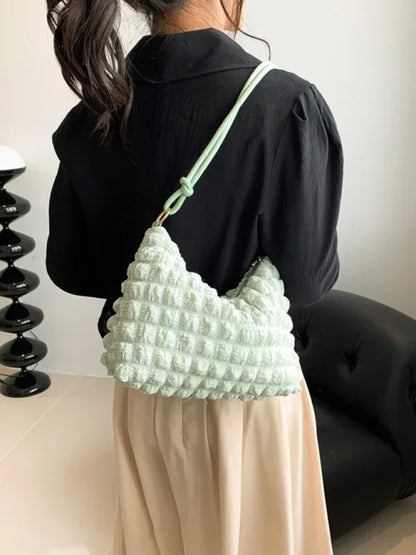 Women New Soft Square Underarm Bag - Simple Solid Color Handbag - Shello's Creative Boutique