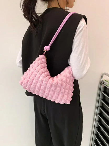 Women New Soft Square Underarm Bag - Simple Solid Color Handbag - Shello's Creative Boutique