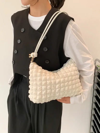 Women New Soft Square Underarm Bag - Simple Solid Color Handbag - Shello's Creative Boutique