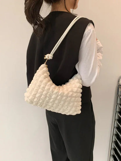 Women New Soft Square Underarm Bag - Simple Solid Color Handbag - Shello's Creative Boutique