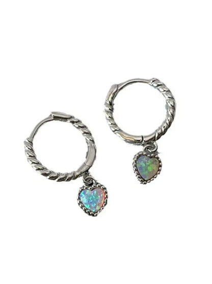 New love pendant twist earrings, elegant, compact and fashionable earrings - Shello's Creative Boutique