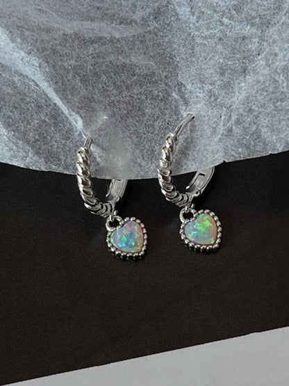 New love pendant twist earrings, elegant, compact and fashionable earrings - Shello's Creative Boutique