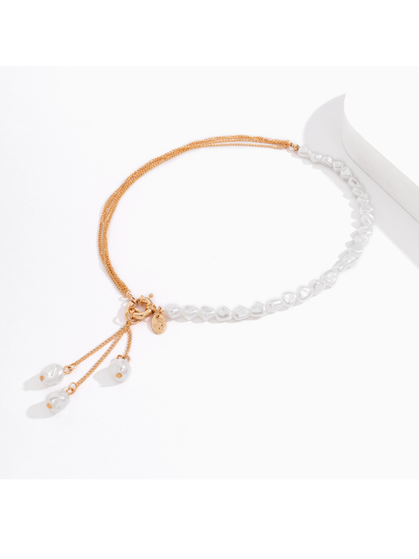 Baroque shaped pearl necklace creative irregular chain clavicle necklace