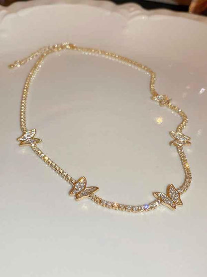 Women's Butterfly Necklace - Shiny Collarbone Chain - Shello's Creative Boutique