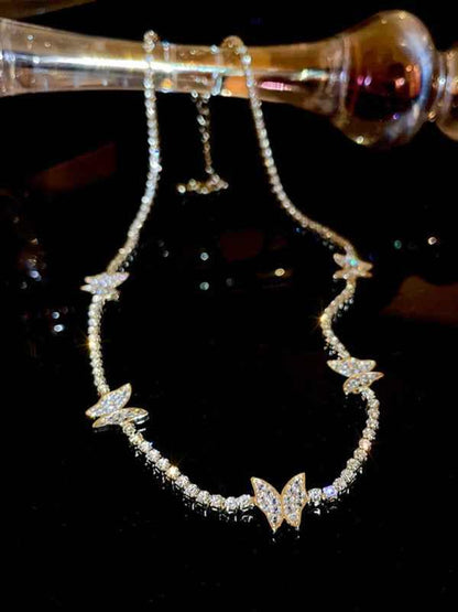 Women's Butterfly Necklace - Shiny Collarbone Chain - Shello's Creative Boutique