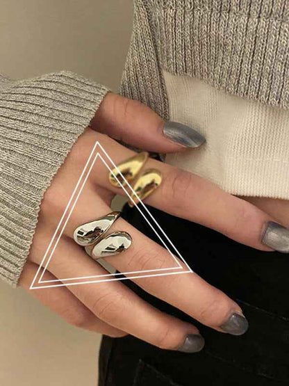 Personalized simple double-headed irregular drop-shaped opening index finger bracelet