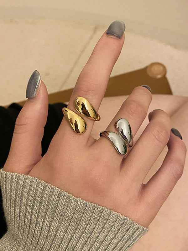 Personalized simple double-headed irregular drop-shaped opening index finger bracelet