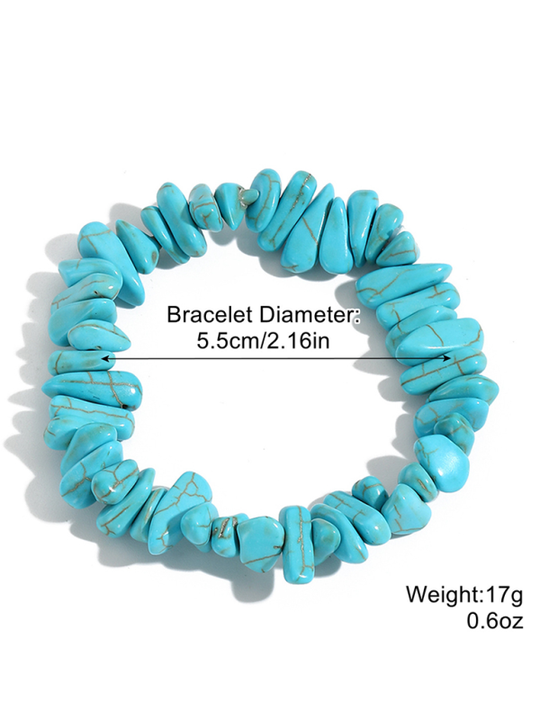 Bohemian Colorful Gravel Bracelet Natural Stone Bracelet Shello Creative Boutique