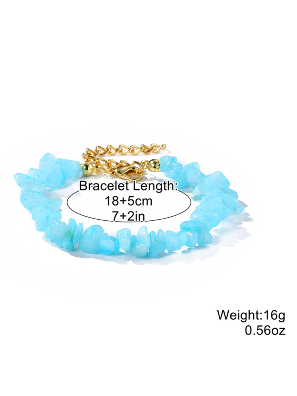 Bohemian Colorful Gravel Bracelet Natural Stone Bracelet Shello Creative Boutique