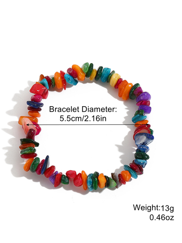 Bohemian Colorful Gravel Bracelet Natural Stone Bracelet Shello Creative Boutique