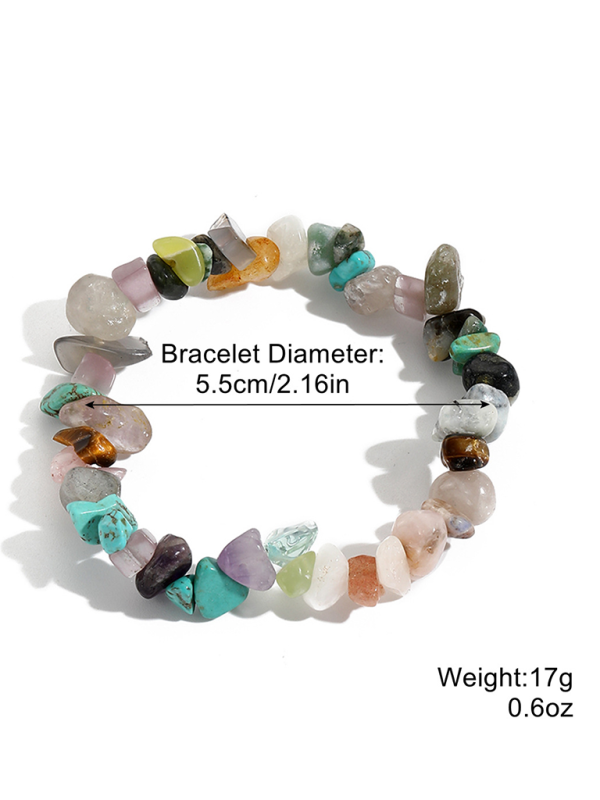 Bohemian Colorful Gravel Bracelet Natural Stone Bracelet Shello Creative Boutique