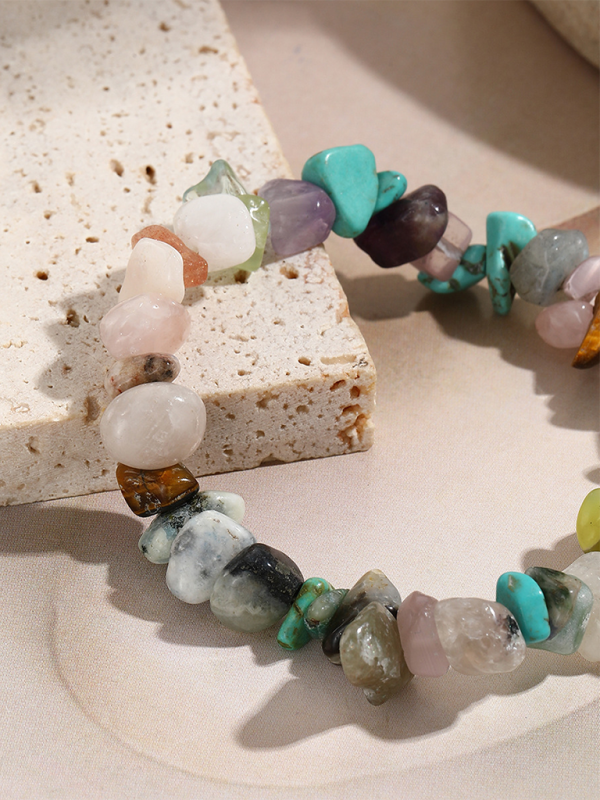 Bohemian Colorful Gravel Bracelet Natural Stone Bracelet Shello Creative Boutique