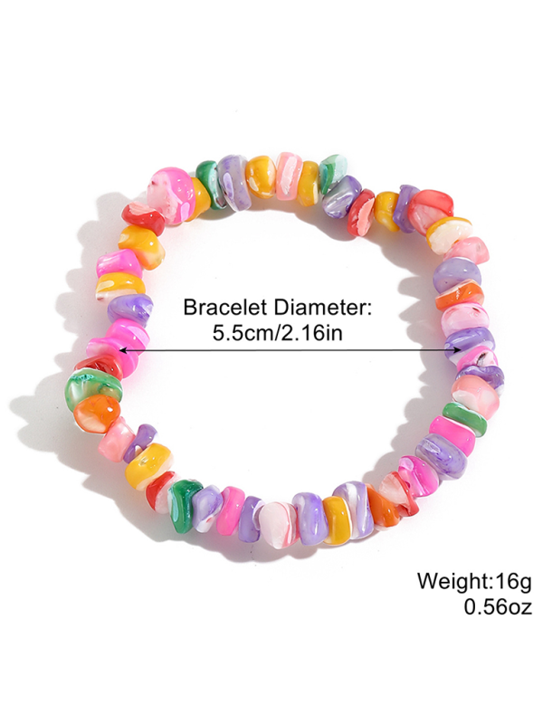 Bohemian Colorful Gravel Bracelet Natural Stone Bracelet Shello Creative Boutique