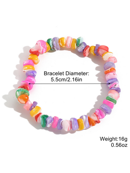 Bohemian Colorful Gravel Bracelet Natural Stone Bracelet Shello Creative Boutique