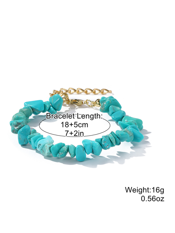 Bohemian Colorful Gravel Bracelet Natural Stone Bracelet Shello Creative Boutique