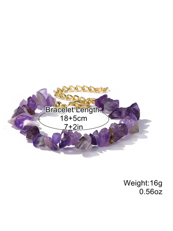 Bohemian Colorful Gravel Bracelet Natural Stone Bracelet Shello Creative Boutique