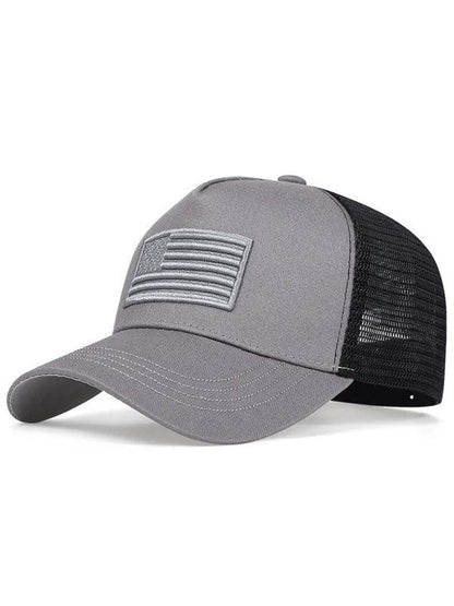 New American Flag Camouflage Baseball Cap in Solid Colors - Shello's Creative Boutique