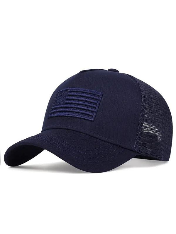 New American Flag Camouflage/Solid Color Baseball Cap