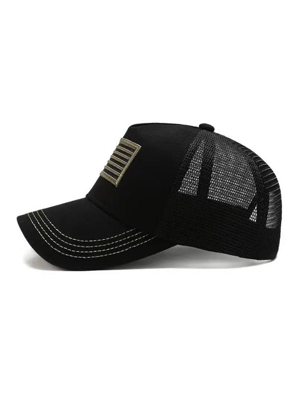 New American Flag Camouflage/Solid Color Baseball Cap