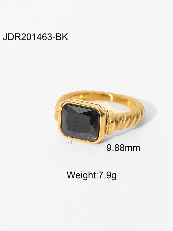 Fashionable zircon ring INS internet celebrity ring pair ring jewelry Shello Creative Boutique