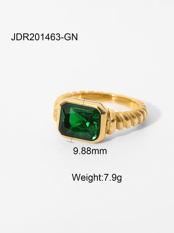 Fashionable zircon ring INS internet celebrity ring pair ring jewelry Shello Creative Boutique