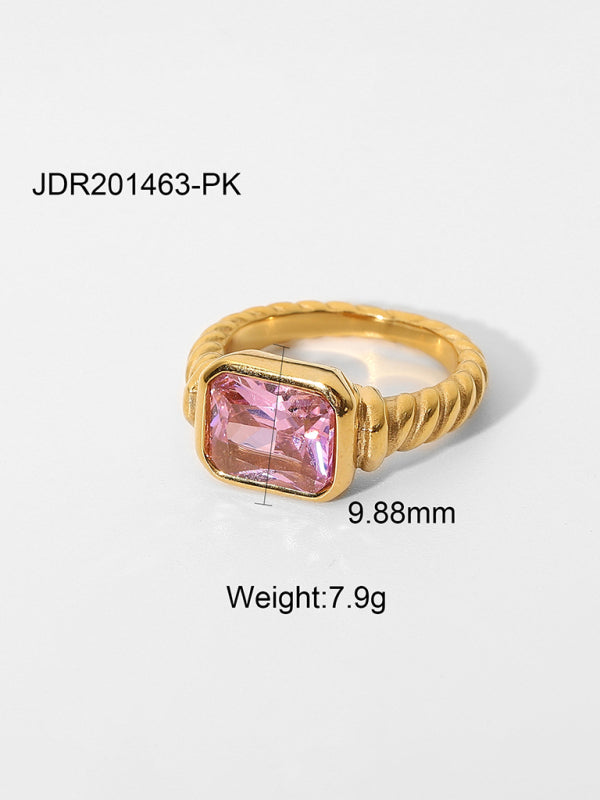 Fashionable zircon ring INS internet celebrity ring pair ring jewelry Shello Creative Boutique